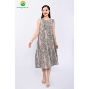 Xem ngay Đầm váy nữ trung niên Việt Thắng mùa hè chất Rayon thoáng mát - V02.2302