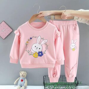 Xem ngay   FLASH SALE   - Bộ quần áo trẻ em dài tay thu đông - cotton nỉ bông giữ ấm - hình thỏ dễ thương - XG062