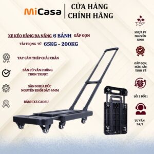 Xem ngay Xe Kéo 6 Bánh Hàng Nhập Khẩu Gấp Gọn Siêu Tải Trọng 200kg