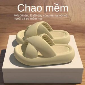 Xem ngay Dép lê nữ mùa hè bên ngoài mang đế mềm, thoải mái, chống trượt, chống mài mòn, kéo lê một chữ.