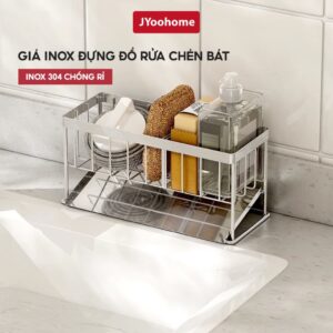 Xem ngay Giá Để Đồ Rửa Chén Bát JYoohome inox 304 chống rỉ Kệ Đựng Đồ Bồn Rửa Bát Tiện Lợi Kèm Khay Hứng Nước