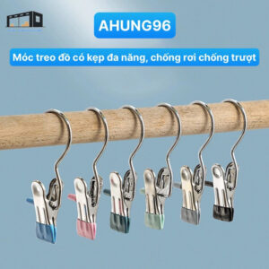 Xem ngay COMBO 50 móc kẹp đơn treo quần áo, mũ, nón, tất vớ chất liệu thép không rỉ đầu bọc nhựa chống trượt