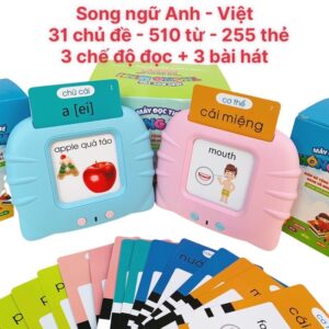 Xem ngay Máy Đọc Thẻ Flashcard Song Ngữ Anh - Việt Hopkids 510 Từ Vựng | 3 Chế Độ Đọc + 3 Bài Hát | Máy Học Tiếng Anh Cho Bé