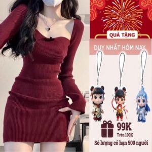 Xem ngay Đầm nữ váy ôm body set đồ nữ sang chảnh len cao cấp tặng natra Wonyoung style S23