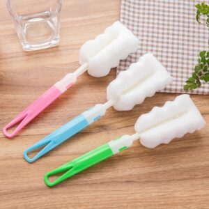 Dụng cụ cọ rửa bình sữa cho bé, cốc chén đầu mút xốp đa năng