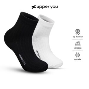 Combo 5 đôi] Tất vớ bamboo sợi tre cổ trung unisex UPPER YOU khử mùi hôi chân chất liệu dày dặn thấm hút mồ hôi