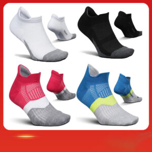 Tất vớ chạy bộ Feetures cổ ngắn ( SET 4 đôi ) thể thao cổ phễu cho nam nữ, hàng dệt kim 83% cotton xuất khẩu Mỹ