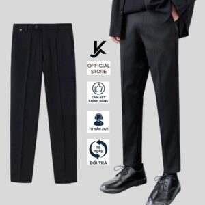 Quần Tây Nam Hàn Quốc Ống Côn Cao Cấp Chất Vải Co Giãn Dày Dặn Form Slimfit KJ-Vua Quần Jeans