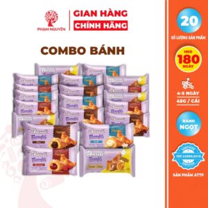 Combo 20 Bánh Sừng Bò Bauli Moonfils 45g | Bánh ăn sáng  Đồ ăn vặt