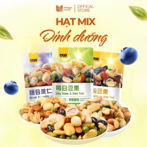 Hạt dinh dưỡng mix trái cây tẩm vị hạt mix dinh dưỡng nội địa trung Kam Yuen ăn vặt MoLaGo Foods giòn gói 30g