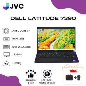 Laptop Giá Rẻ Dell Latitude 7390 Core i5 8250U | RAM 16GB| SSD 256GB| 13.3inch IPS Pin>92%