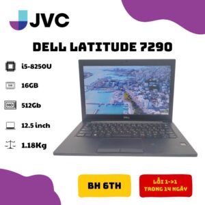 Laptop xách tay DELL LATITUDE 7290 I5-8350U/ 8GB/ SSD256GB/ 12.5HD Pin>3-5h