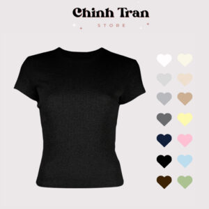 [ Siêu rẻ + hình thật] Áo thun trơn form ÔM babytee đủ màu basic chất liệu thun con giãn 4 chiều fit dáng siêu đẹp