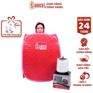 Combo Nồi Xông Hơi Điện Sakuco Và Lều Xông Hơi Sakuco Tự Bung Khử Trùng Toàn Thân Dùng Cho Gia Đình