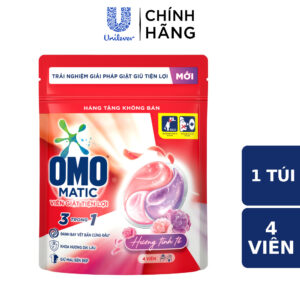 [HC Gift] Túi viên giặt tiện lợi OMO 3 trong 1 (4 viên/túi) (mẫu ngẫu nhiên)