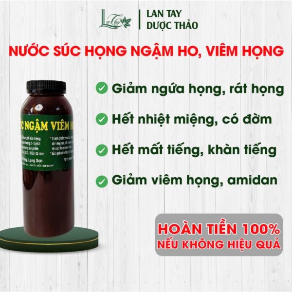 Nước súc họng ngậm ho, viêm họng