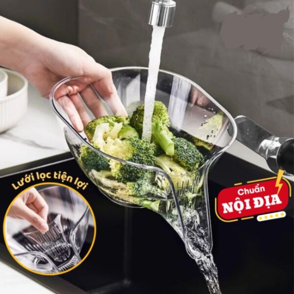 Rổ rửa rau có phễu thoát nước
